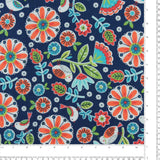 Printed Flannelette - CHELSEA - 021 - Navy