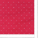 Printed Flannelette - CHELSEA - 026 - Raspberry & White