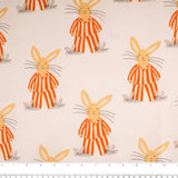 CHELSEA Flannelette Print - Rabbits - Orange