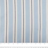 Flanellette Imprimée CHELSEA - Rayures - Bleu ciel / Blanc