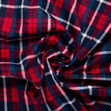 Printed Flannelette - CHELSEA - Plaid - 1393 - Red