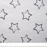 Printed Flannelette CHELSEA - Stars - Grey