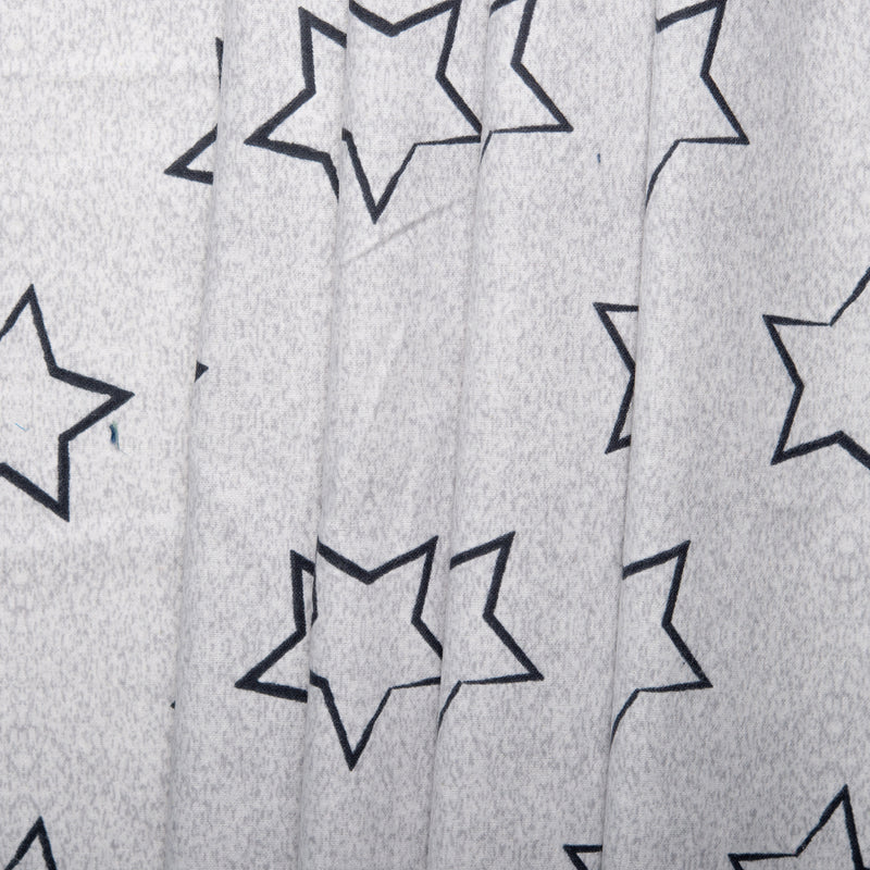 Printed Flannelette CHELSEA - Stars - Grey