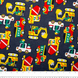 Printed Flannelette CHELSEA - Trucks - Navy