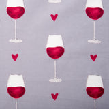 Printed Flannelette CHELSEA - Red Wine - Grey
