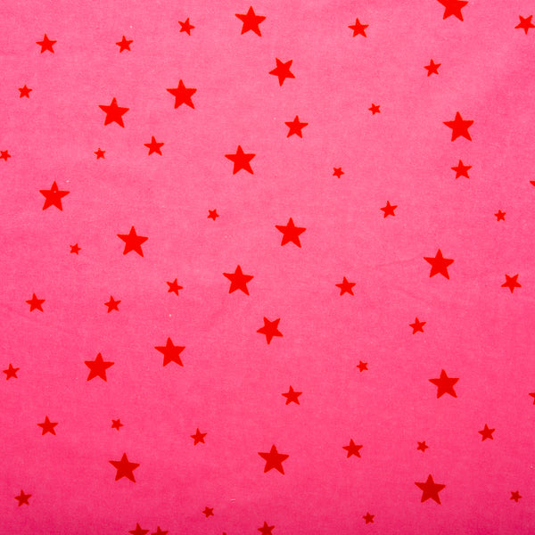 Printed Flannelette CHELSEA - Little star - Pink