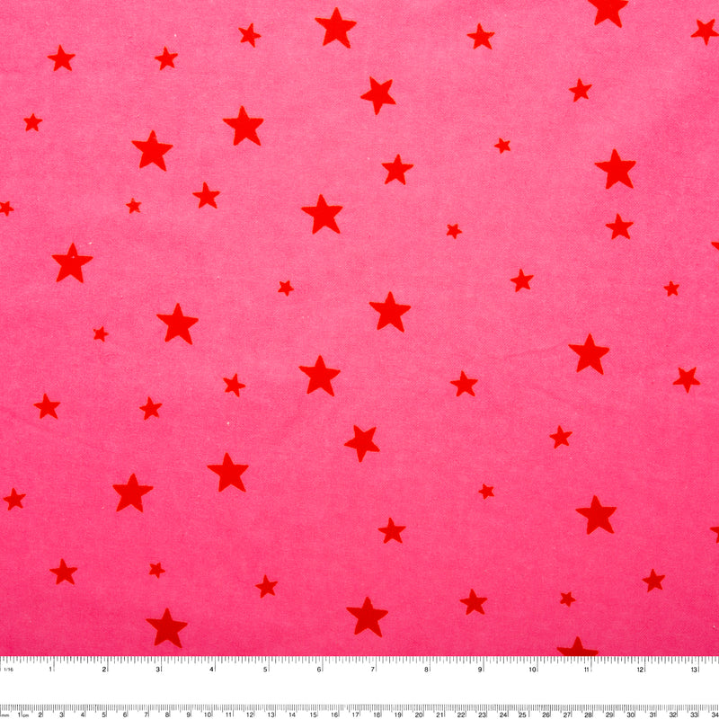 Printed Flannelette CHELSEA - Little star - Pink