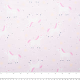 Printed Flannelette CHELSEA - Unicorn - Pink