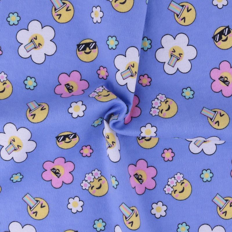 Printed Flannelette CHELSEA - 1488 - Periwinkle