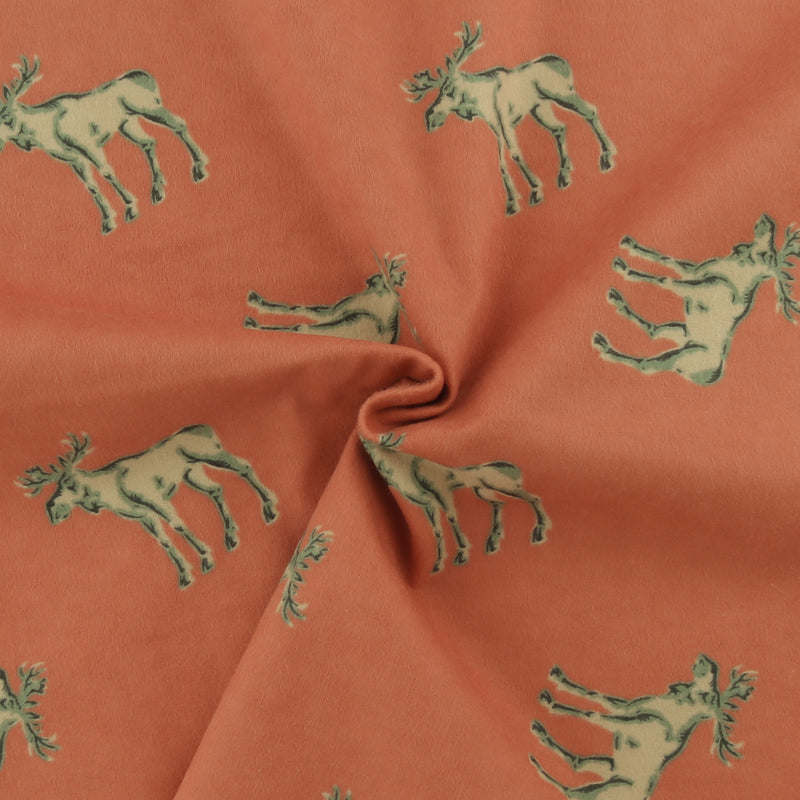 Flanellette Imprimée CHELSEA - 1584 - Corail