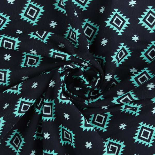 Printed Flannelette - CHELSEA - 1639 - Dark Navy