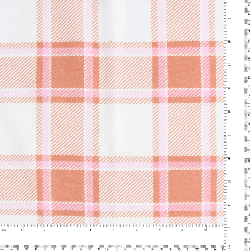 Printed Flannelette - CHELSEA - 1640 - Salmon