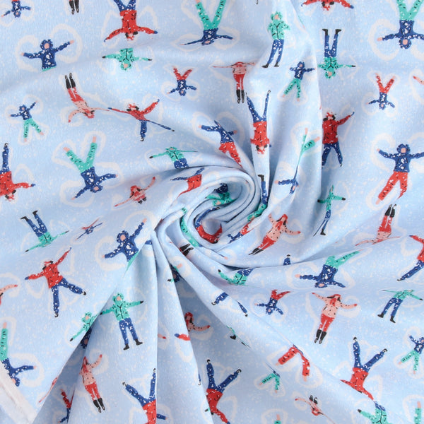 Printed Flannelette - CHELSEA - 1645 - Light Blue