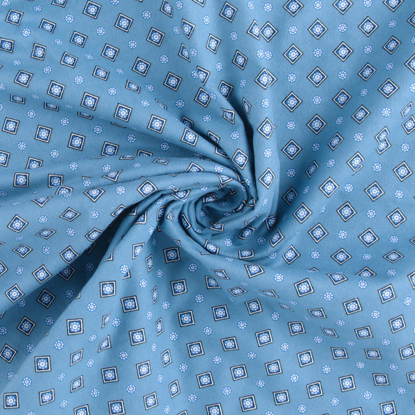 Printed Flannelette - CHELSEA - 1648 - Blue