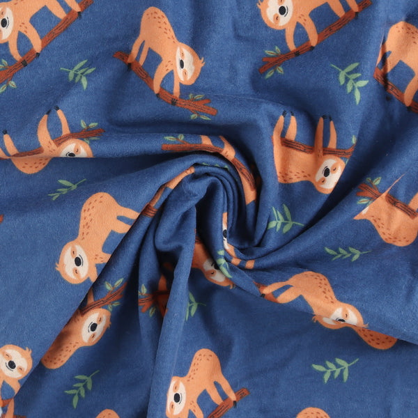 Printed Flannelette - CHELSEA - 1653 - Denim