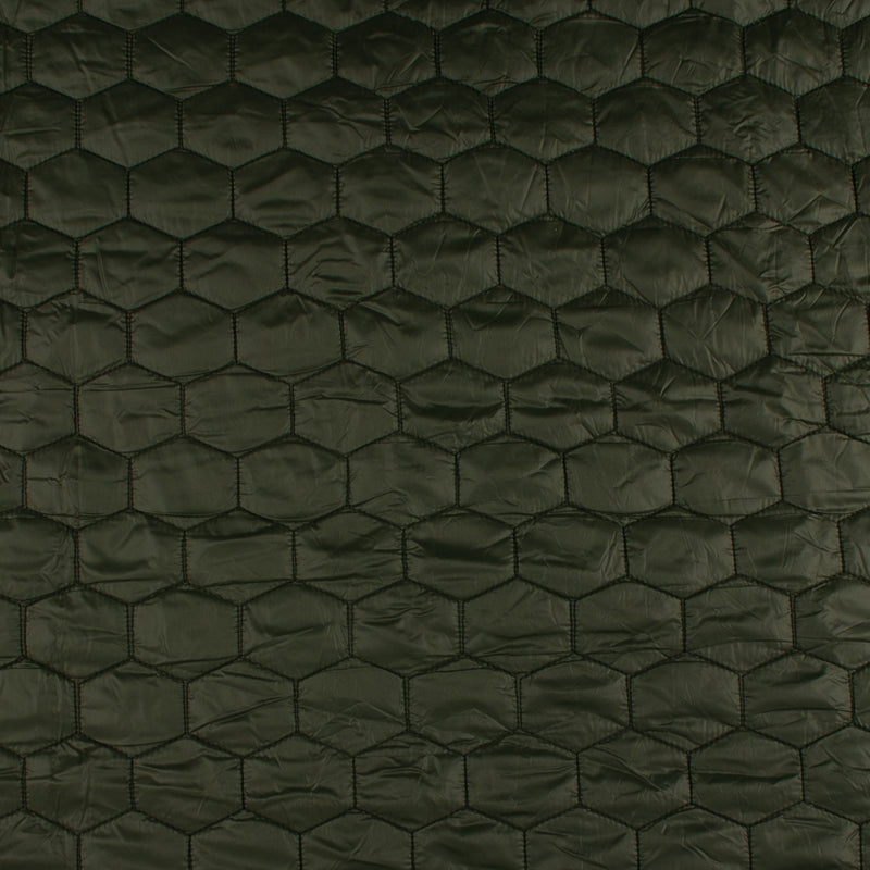 Quilted Polyester Lining - Honeycomb - Green