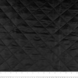 Quilted Polyester Lining - Diamond - Black
