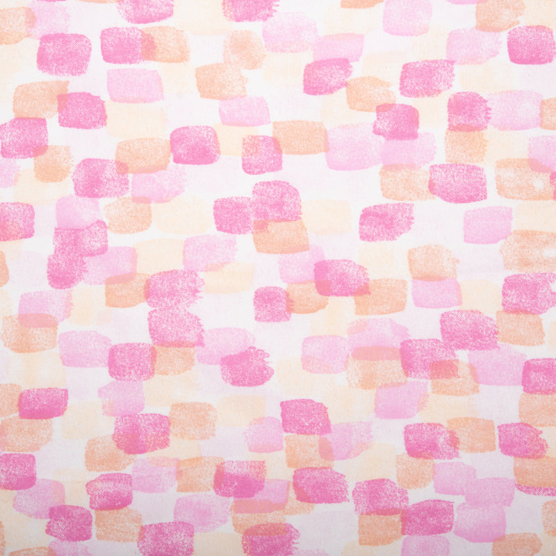 Printed Flannelette - CHARLIE - Paint dabs - Pink