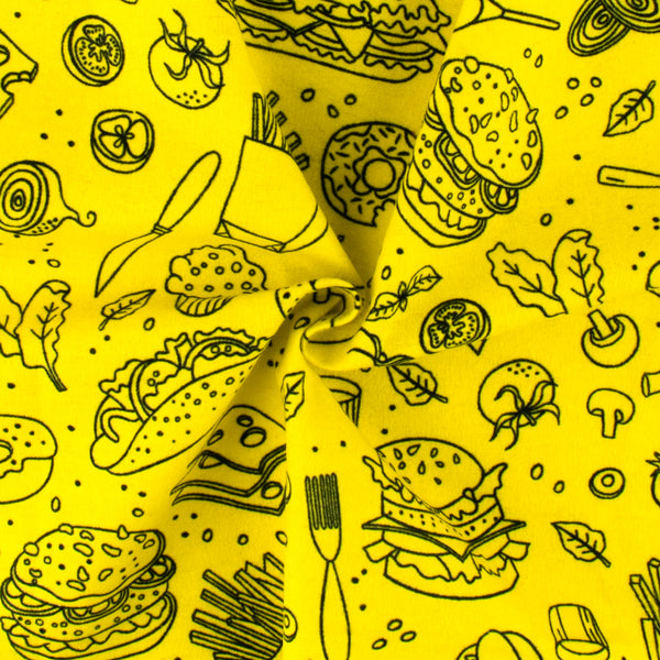 Printed Flannelette - CHARLIE - 157 - Yellow