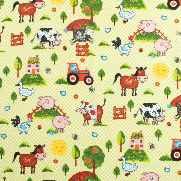 Printed Flannelette - CHARLIE - 175 - Green