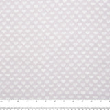 CHARLIE Printed Flannelette - Hearts - Dove
