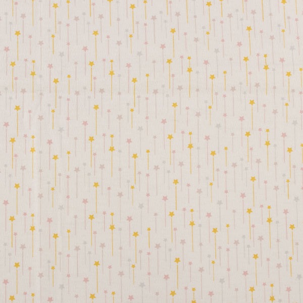 Printed Flannelette - CHARLIE - Shooting stars - White