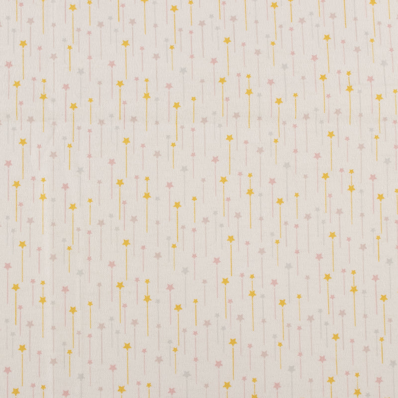 Printed Flannelette - CHARLIE - Shooting stars - White