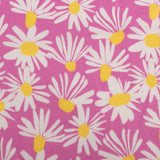 Printed Flannelette - CHARLIE - Daisy - Pink