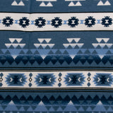 Flanellette Imprimée - CHARLIE - Navajo rayure- Bleu