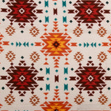Printed Flannelette - CHARLIE - Navajo box - White
