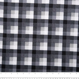 Printed Flannelette - CHARLIE - Plaid check - Grey