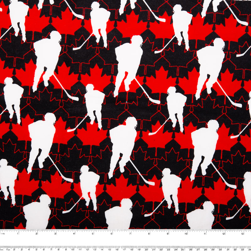 Flanellette Imprimée - CHARLIE - Hockey Canada - Noir