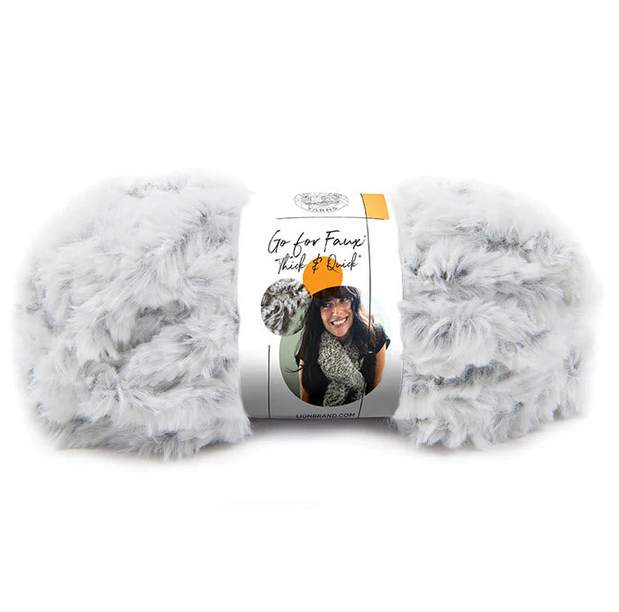 Lion Brand Yarn Go for Faux Thick and Quick Pink Poodle Faux Fur