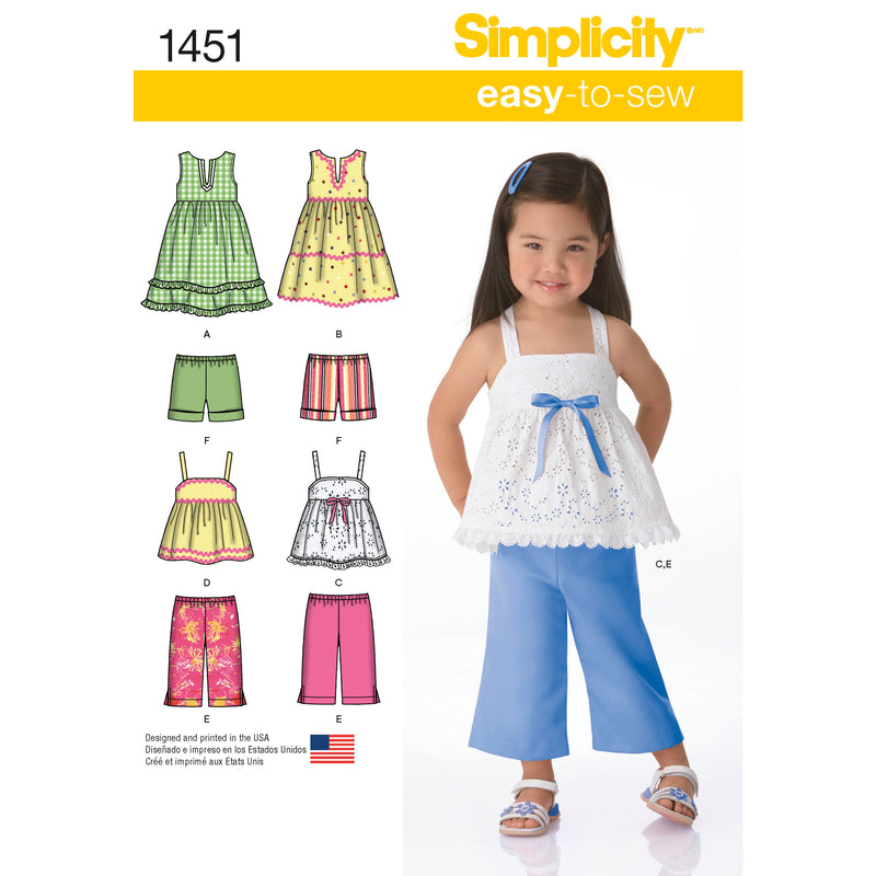 Simplicity S1451 SPORTSWEAR POUR TOUT-PETITS (1/2-1-2-3-4)