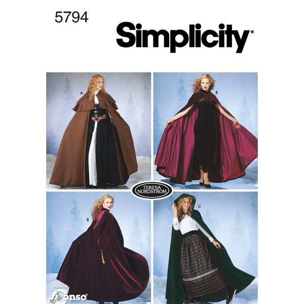 Simplicity S5794 Capes pour Dames (XS-S-M-L)
