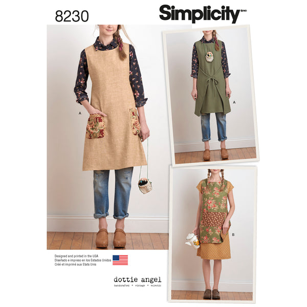 Simplicity S8230 Misses' Dottie Angel Reversible Apron Dress and Tabard