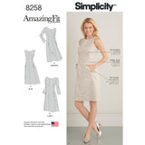 Simplicity S8258 Robe Incroyable Fit pour Dames et Grandes Tailles