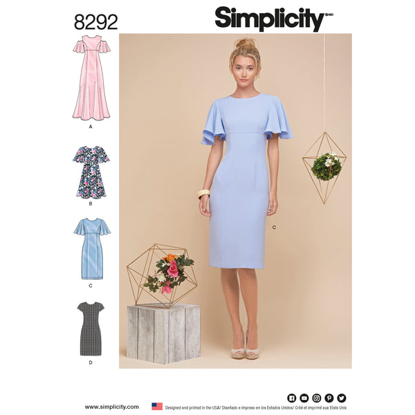 Simplicity S8292 Robes pour Dames et Demoiselles