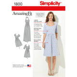 Simplicity S1800 Misses' & Plus Size Amazing Fit Dresses
