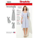 Simplicity S1800 Robes Coupe Incroyable pour Dames et Grandes Tailles