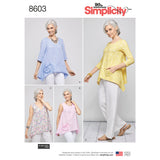 Simplicity S8603 Hauts Pullover par Elaine Heigl pour Dames (XS-XS-S-M-L-XL)
