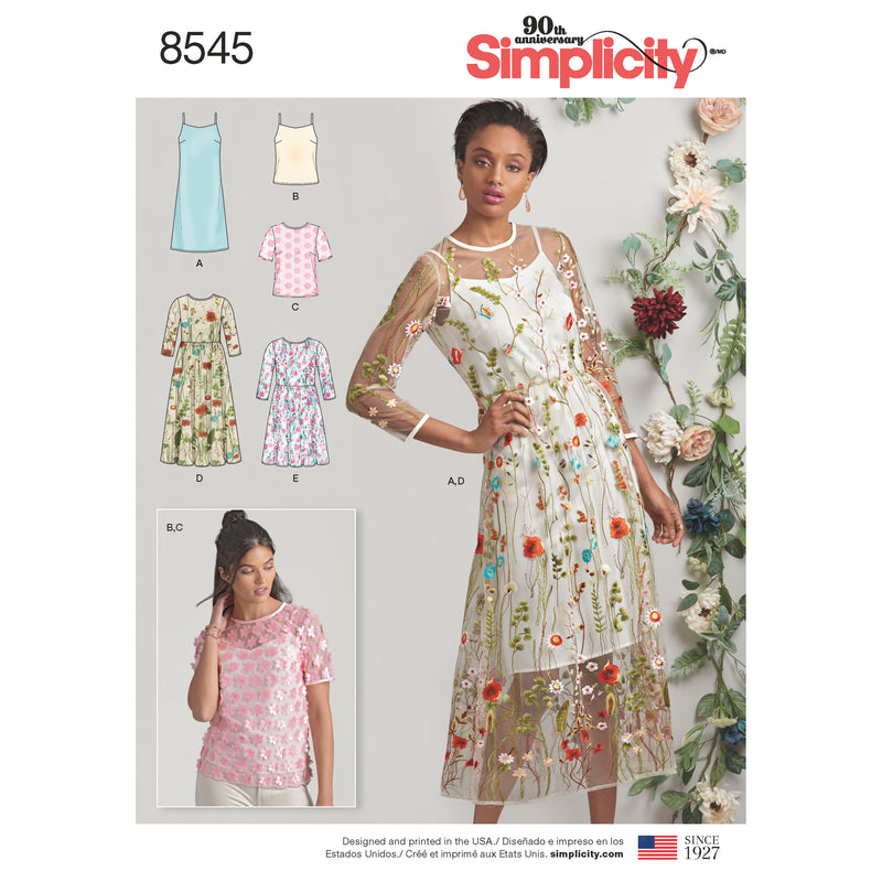 S8292  Simplicity Sewing Pattern Misses'/Miss Petite Dresses