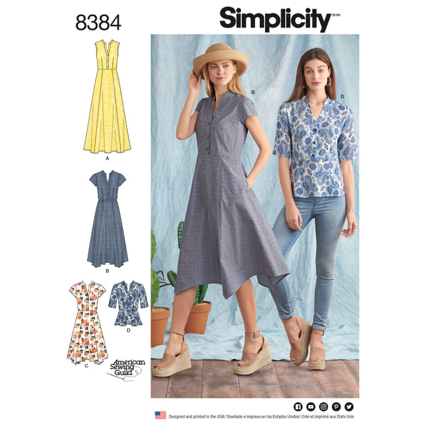 Simplicity S8384 Misses' Dress with Length Variations and Top