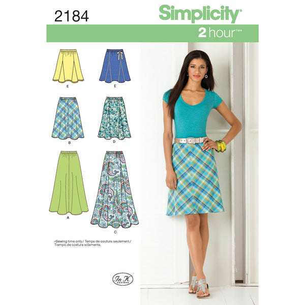 Simplicity S2184 Misses' Skirts