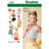 Simplicity S1426 Tops de Soutien-Gorge Rétro des Années 1950 pour Dames