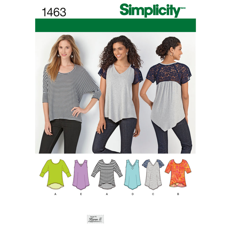 Simplicity S1463 TOPS MISSES (XXS-XS-S-M-L-XL-XXL) – Fabricville