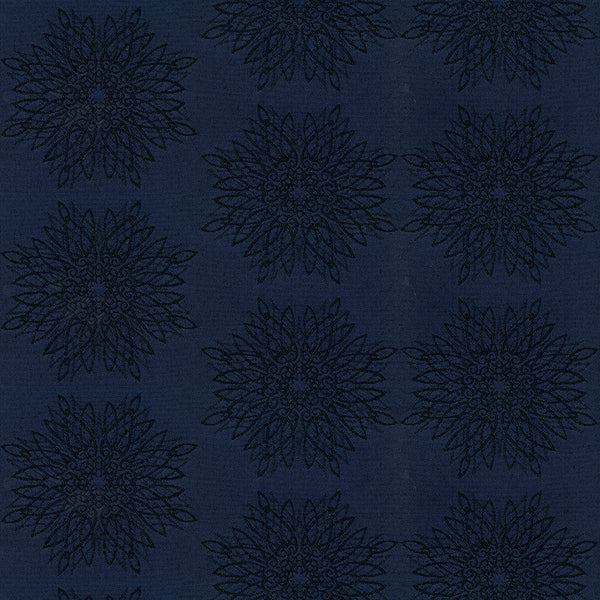 9 x 9 inch Home Decor fabric swatch - Crypton Continuous 308 Navy