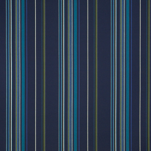 9 x 9 inch Home decor fabric Swatch - Sunbrella Furniture Stanton 58001-0000 Lagoon (Stripe)