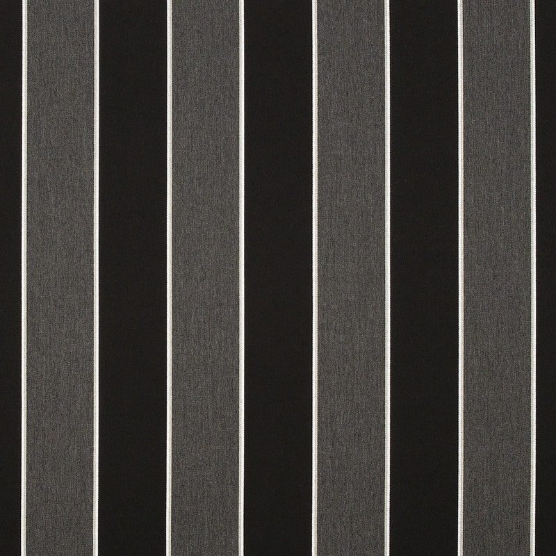 9 x 9 inch Home decor fabric Swatch - Sunbrella Furniture Stripe Peyton 56075-0000 Granite