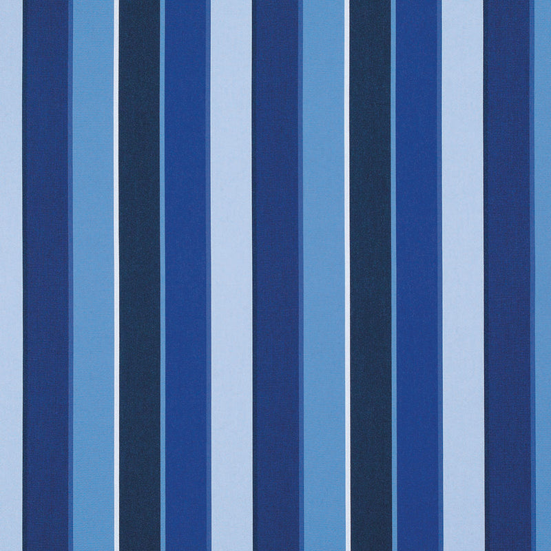 9 x 9 inch Home decor fabric Swatch - Sunbrella Furniture Stripe Milano 56080-0000 Cobalt